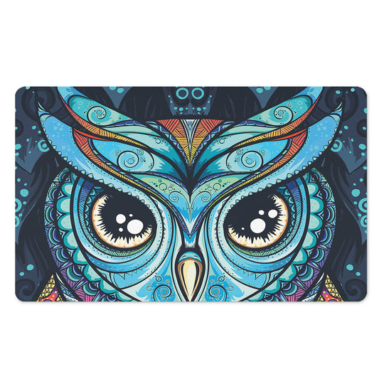 Colorful Tribal Owl Print Polyester Doormat