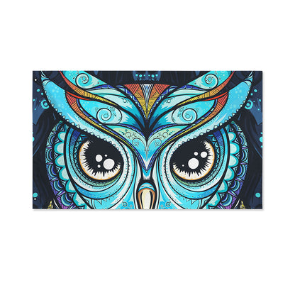 Colorful Tribal Owl Print Polyester Flag