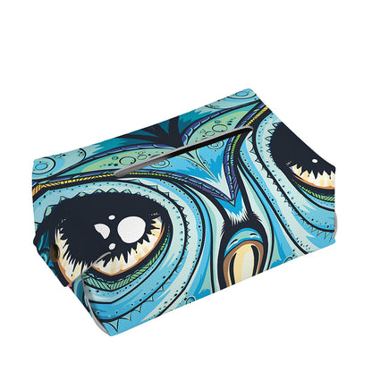Colorful Tribal Owl Print Rectangle Tissue Box Cover