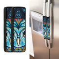 Colorful Tribal Owl Print Refrigerator Handle Covers