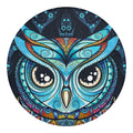 Colorful Tribal Owl Print Round Blanket