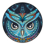 Colorful Tribal Owl Print Round Floor Mat