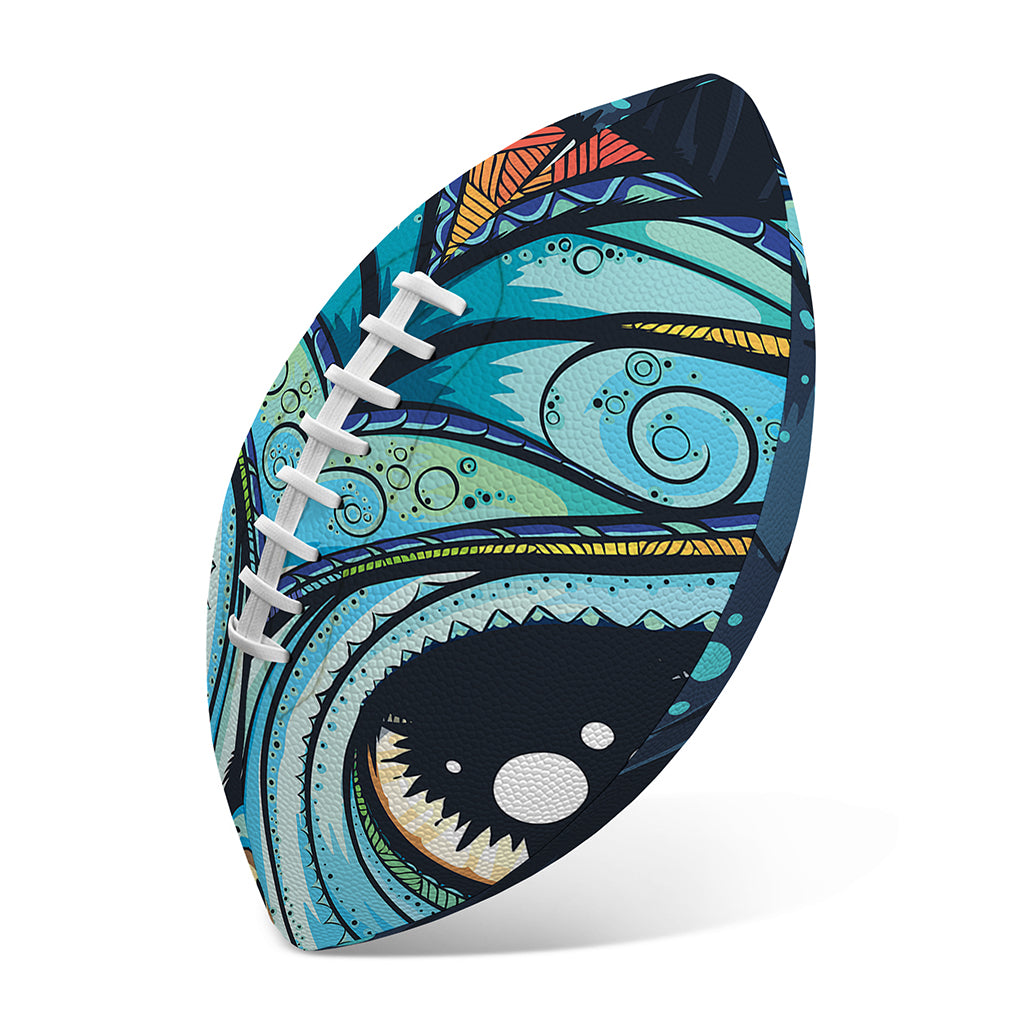 Colorful Tribal Owl Print Rugby Ball