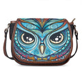 Colorful Tribal Owl Print Saddle Bag