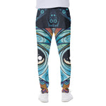 Colorful Tribal Owl Print Scuba Joggers