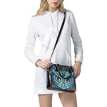 Colorful Tribal Owl Print Shoulder Handbag
