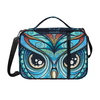 Colorful Tribal Owl Print Shoulder Strap Bible Bag