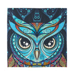 Colorful Tribal Owl Print Silk Bandana