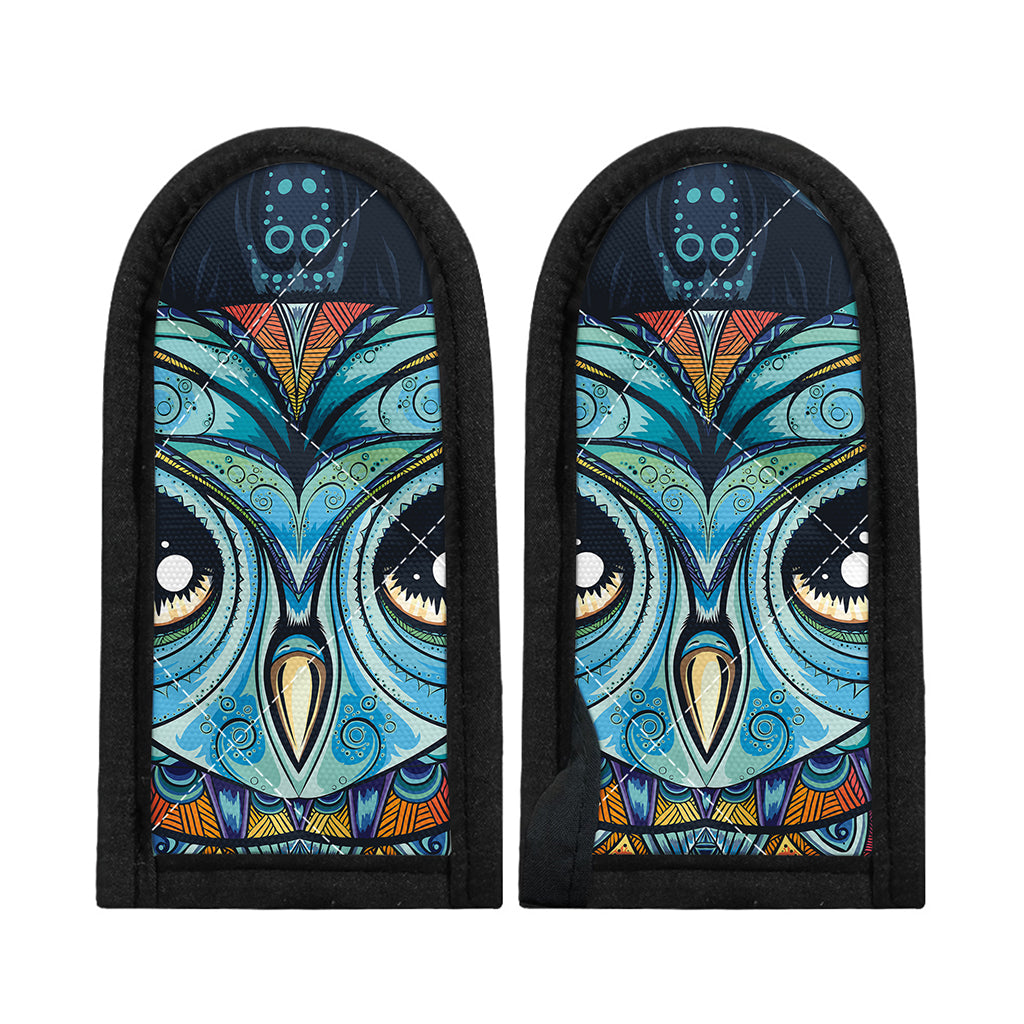 Colorful Tribal Owl Print Skillet Handle Cover