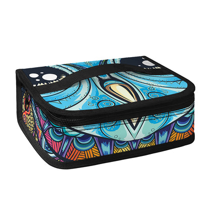 Colorful Tribal Owl Print Small Lunch Bag