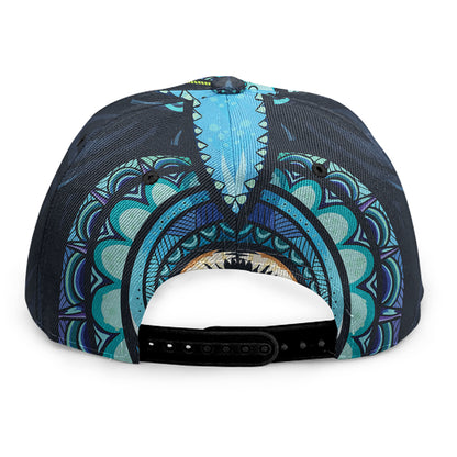 Colorful Tribal Owl Print Snapback Cap