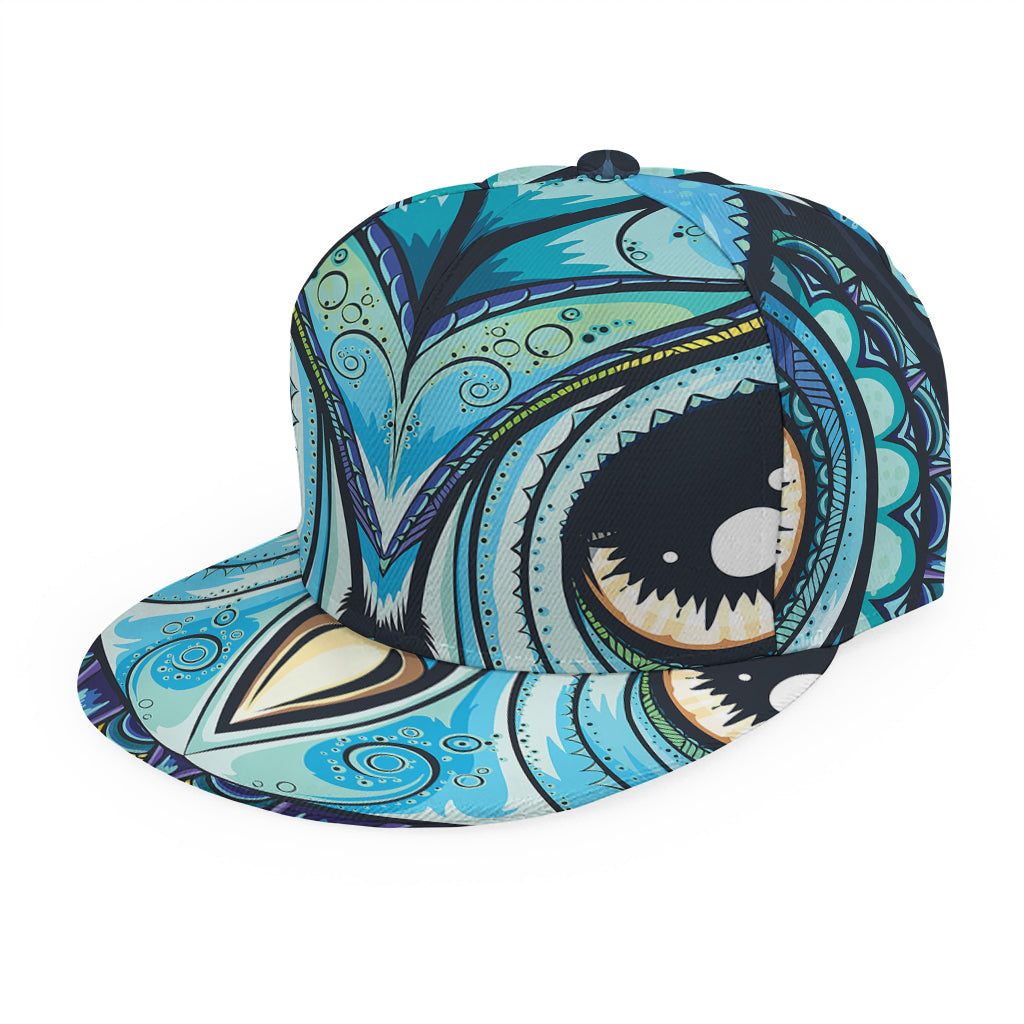 Colorful Tribal Owl Print Snapback Cap