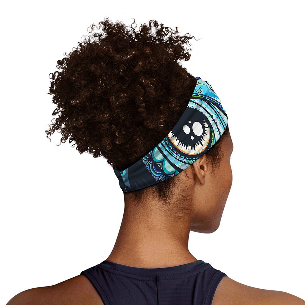 Colorful Tribal Owl Print Sports Headband