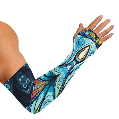 Colorful Tribal Owl Print Sun Protection Arm Sleeves
