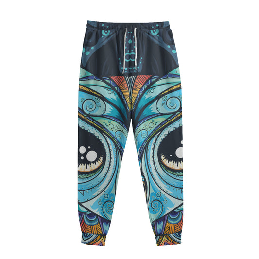 Colorful Tribal Owl Print Sweatpants