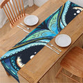 Colorful Tribal Owl Print Table Runner