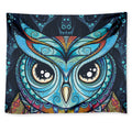 Colorful Tribal Owl Print Tapestry