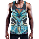 Colorful Tribal Owl Print Training Tank Top