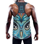 Colorful Tribal Owl Print Training Tank Top