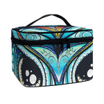 Colorful Tribal Owl Print Travel Makeup Bag