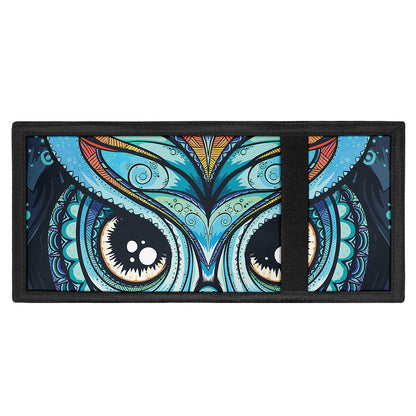 Colorful Tribal Owl Print Trifold Wallet