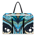 Colorful Tribal Owl Print Utility Tote Bag