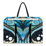 Colorful Tribal Owl Print Utility Tote Bag
