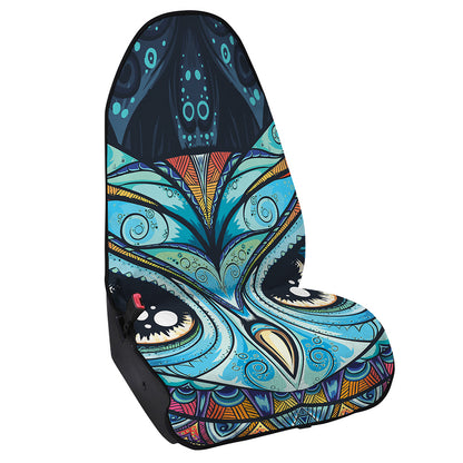 Colorful Tribal Owl Print Waterproof Car Seat Cover