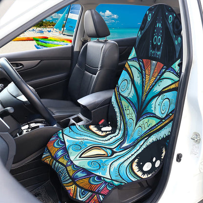 Colorful Tribal Owl Print Waterproof Car Seat Cover