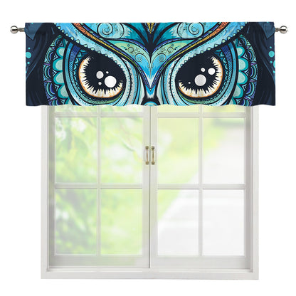 Colorful Tribal Owl Print Window Valance