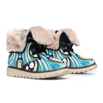 Colorful Tribal Owl Print Winter Boots