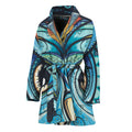 Colorful Tribal Owl Print Women's Bathrobe