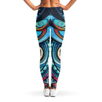 Colorful Tribal Owl Print Women's Leggings