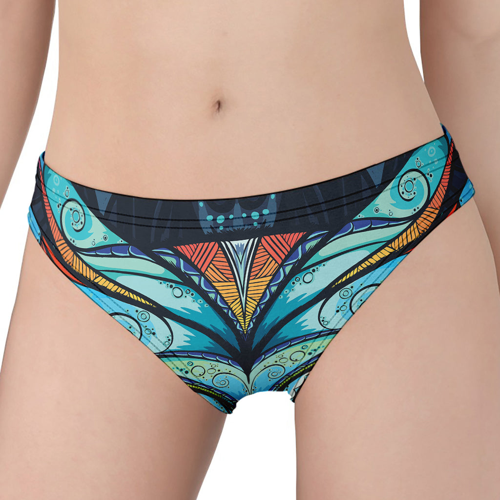 Colorful Tribal Owl Print Women's Panties