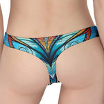 Colorful Tribal Owl Print Women's Thong