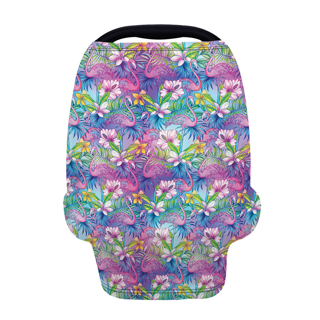 Colorful Tropical Flamingo Print Baby Seat Cover