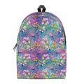 Colorful Tropical Flamingo Print School Backpack