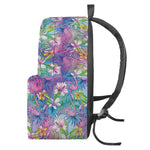 Colorful Tropical Flamingo Print Backpack
