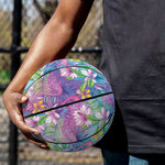 Colorful Tropical Flamingo Print Basketball