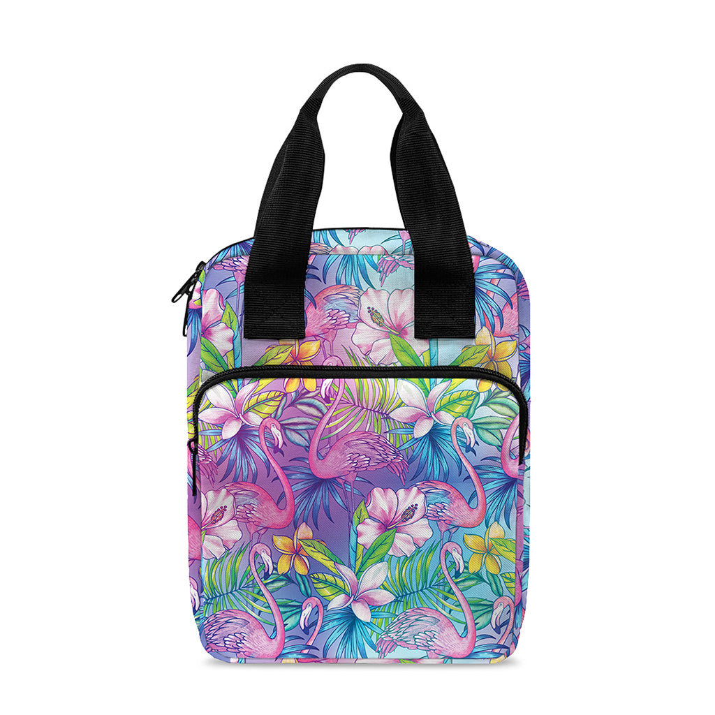 Colorful Tropical Flamingo Print Bible Tote Bag
