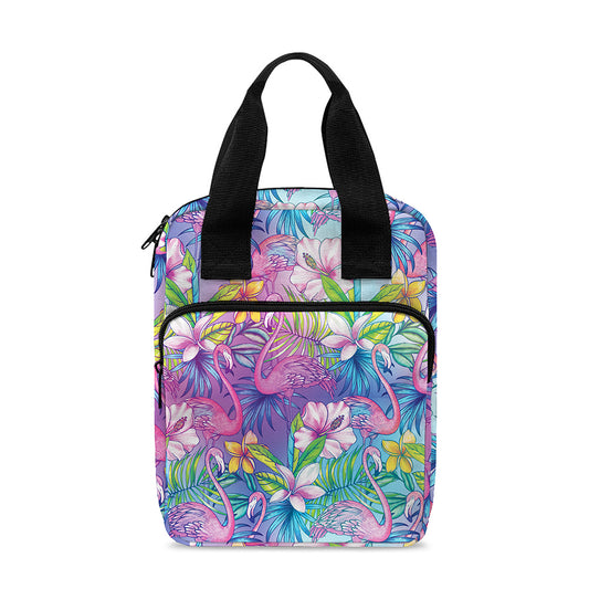 Colorful Tropical Flamingo Print Bible Tote Bag