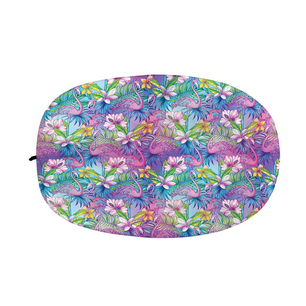 Colorful Tropical Flamingo Print Car Side Mirror Covers