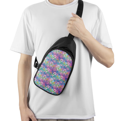 Colorful Tropical Flamingo Print Chest Bag