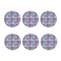 Colorful Tropical Flamingo Print Coaster Set