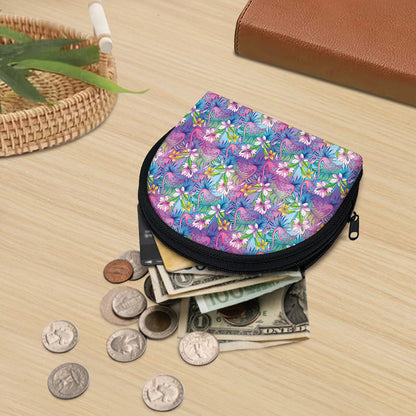 Colorful Tropical Flamingo Print Coin Purse