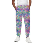Colorful Tropical Flamingo Print Cotton Pants