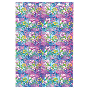 Colorful Tropical Flamingo Print Curtain