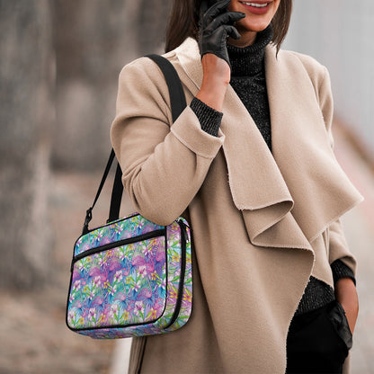 Colorful Tropical Flamingo Print Double Strap Bible Bag