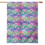 Colorful Tropical Flamingo Print House Flag