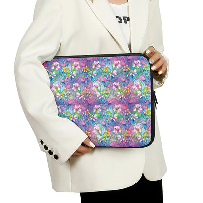 Colorful Tropical Flamingo Print Laptop Sleeve